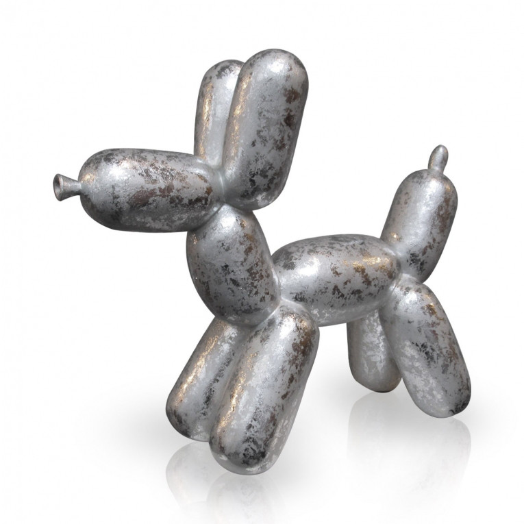 Balloon dog zilver, large